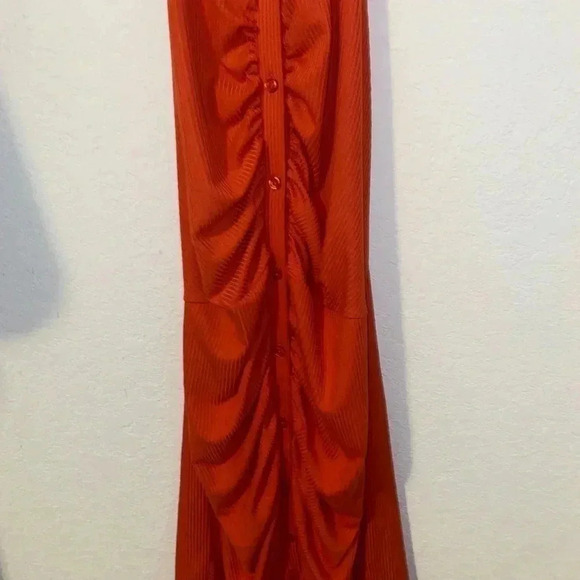 JAMIE LAYLA Petite Ruched Halter Open Back Bodycon Dress Size PL - Picture 8 of 9